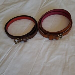 Target Brown and Tan Faux Leather Belts